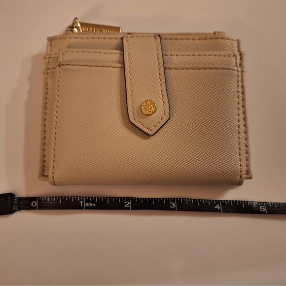 Anne Klein Ivory Card Holder Zipper Coin Compartment Small Wallet - Picture 4 of 5